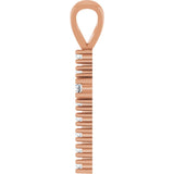 14K Gold Round Natural Diamond Accented Cross Pendant – up to 3/4 CTW - Rose Gold - view 3