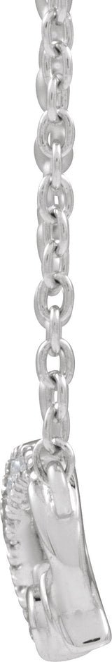 14K Gold Round Lab-Grown Diamond Infinity-Inspired Mom Necklace - White Gold - view 2