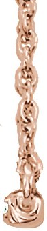 14K Gold Round Lab-Grown Diamond Bar Necklace - Rose Gold - view 2
