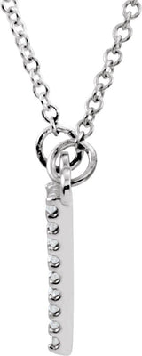 14K Gold Triangle Necklace - White Gold - view 2