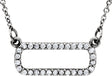14K Gold Geometric Necklace - White Gold