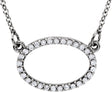 14K Gold Accented Necklace - White Gold