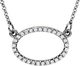 14K Gold Accented Necklace - White Gold
