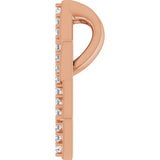 14K Gold Round Natural Diamond Star of David Necklace or Pendant - Rose Gold - view 3