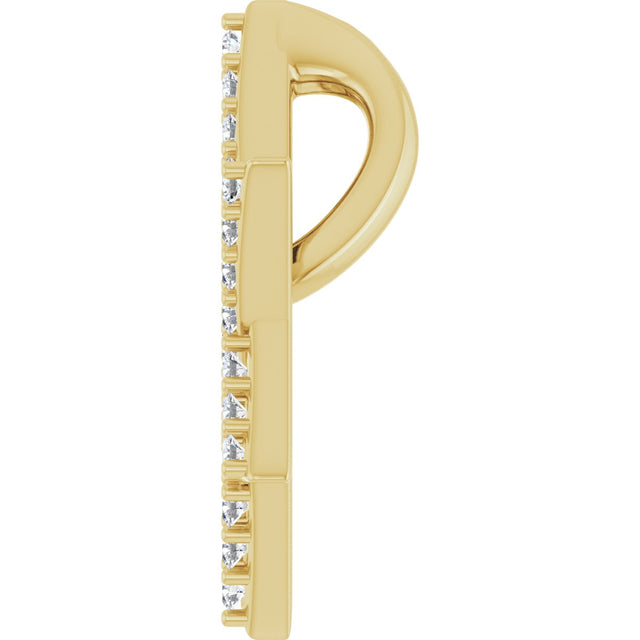14K Gold Round Natural Diamond Star of David Necklace or Pendant - Yellow Gold - view 3