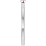Platinum Round Lab-Grown Ruby Bezel-Set Solitaire Ring - view 4