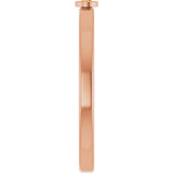 14K Gold Round Natural Citrine Bezel-Set Solitaire Ring - Rose Gold - view 4