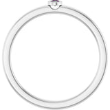 Platinum Round Natural Alexandrite Bezel-Set Solitaire Ring - view 2