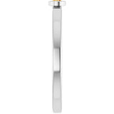 Platinum Round Natural Citrine Bezel-Set Solitaire Ring - view 4