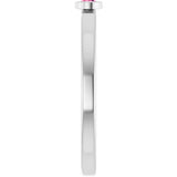 14K Gold Round Natural Pink Tourmaline Bezel-Set Solitaire Ring - White Gold - view 4