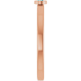 14K Gold Round Natural Aquamarine Bezel-Set Solitaire Ring - Rose Gold - view 4