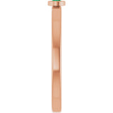 14K Gold Round Natural Emerald Bezel-Set Solitaire Ring - Rose Gold - view 4