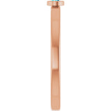 14K Gold Round Natural Blue Zircon Bezel-Set Solitaire Ring - Rose Gold - view 4