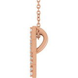 14K Gold Round Natural Diamond Star of David Necklace or Pendant - Rose Gold - view 3