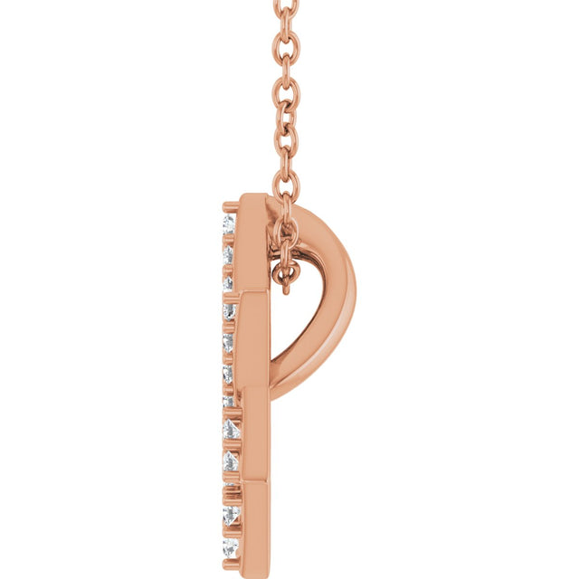 14K Gold Round Natural Diamond Star of David Necklace or Pendant - Rose Gold - view 3
