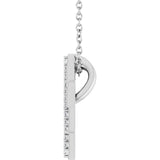 Platinum Round Natural Diamond Star of David Necklace or Pendant - view 3