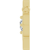 14K Gold Round Lab-Grown Diamond Star of David Necklace - Yellow Gold - view 3