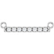 Platinum Round Lab-Grown Diamond French-Set Bar Necklace