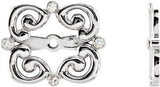 14K Gold Natural Diamond Vintage-Inspired Earring Jackets II - White Gold