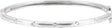 14K Gold Round Lab-Grown Diamond Accented Hinged Bangle Bracelet – 2.4mm Stones - White Gold