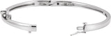 14K Gold Round Natural Diamond Journey Hinged Bangle Bracelet - White Gold - view 2