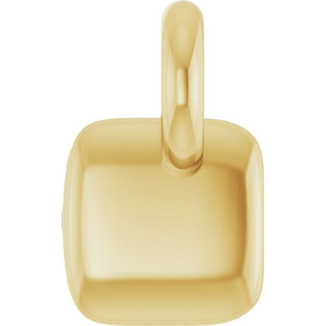 14K Gold Round Lab-Grown Diamond French-Set Bar Necklace - Yellow Gold - view 3