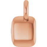 14K Gold Round Lab-Grown Diamond French-Set Bar Necklace - Rose Gold - view 3