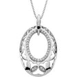 14K Gold Round Natural Diamond Accented Pendant
