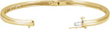 14K Gold Round Natural Diamond Accented Hinged Bangle Bracelet – 2mm Stones - Yellow Gold - view 2