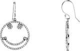 14K Gold Round Natural Diamond Accented Smiley Face Earrings - view 3