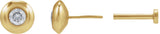 14K Gold Lab-Grown Diamond Round Bezel-Set Stud Earrings – 1.5-5.2mm Stones - Yellow Gold