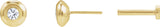 14K Gold Lab-Grown Diamond Round Bezel-Set Stud Earrings – 1.5-5.2mm Stones - Yellow Gold