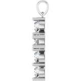Platinum Round Natural Diamond Accented Cross Necklace or Pendant – up to 1 3/8 CTW - view 3
