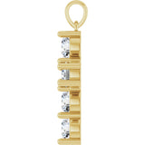 14K Gold Round Lab-Grown Diamond Accented Cross Necklace or Pendant – up to 1 1/2 CTW - Yellow Gold - view 3