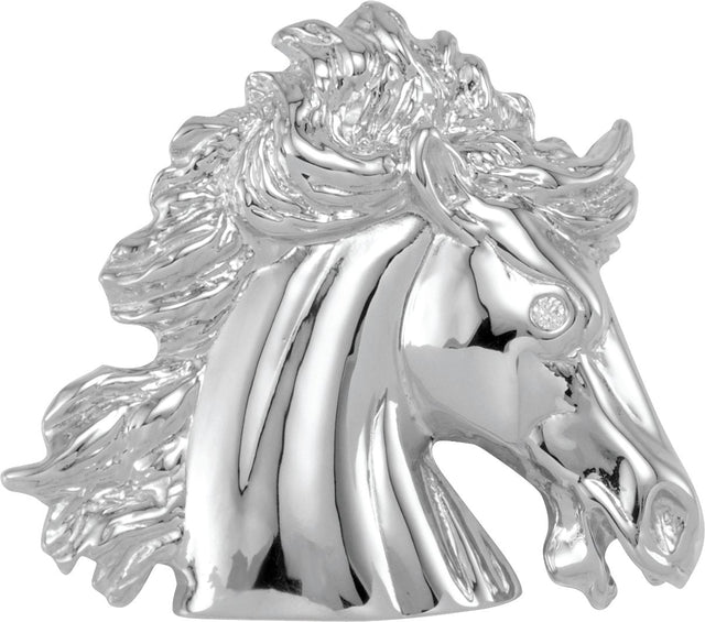 14K Gold The Magnificent Lipizzaner Pendant - White Gold