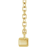 14K Gold Round Lab-Grown Diamond French-Set Bar Necklace - Yellow Gold - view 3