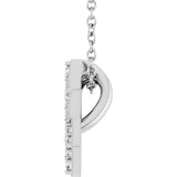 Platinum Round Natural Diamond Star of David Necklace or Pendant - view 3