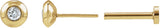 14K Gold Natural Diamond Round Bezel-Set Stud Earrings – 1.5-5.2mm Stones - Yellow Gold - view 4