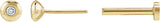 14K Gold Lab-Grown Diamond Round Bezel-Set Stud Earrings – 1.5-5.2mm Stones - Yellow Gold - view 2