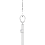 Platinum Round Natural Diamond Cross Necklace or Pendant – up to 0.015 CTW - view 3