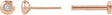 14K Gold Natural Diamond Round Bezel-Set Stud Earrings – 1.5-5.2mm Stones - Rose Gold