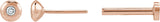 14K Gold Natural Diamond Round Bezel-Set Stud Earrings – 1.5-5.2mm Stones - Rose Gold