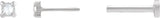 14K Gold Natural Diamond Round Rose-Cut 4-Prong Claw Stud Earrings - White Gold - view 3
