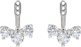 14K Gold Lab-Grown Diamond Earring Jackets - Rose Gold - view 3