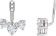 Platinum Lab-Grown Diamond Earring Jackets
