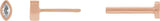 14K Gold Natural Diamond Marquise Bezel-Set Stud Earrings – 3.5x1.75mm - Rose Gold - view 3