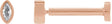 14K Gold Natural Diamond Marquise Bezel-Set Stud Earrings – 3.5x1.75mm - Rose Gold
