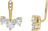 14K Gold Lab-Grown Diamond Earring Jackets - Yellow Gold