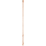 14K Gold Round Natural Aquamarine Bezel-Set Link Bracelet - Rose Gold - view 8