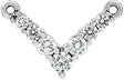 Platinum Round Lab-Grown Diamond V Necklace